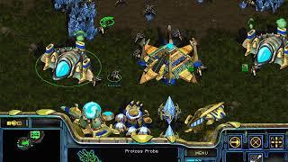 StarCraft: Brood War - 1 Protoss vs 7 Random ( vs 7 computers ) - Map: Big Game Hunters