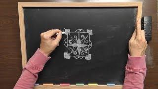 Drawing Mandalas on a Chalkboard for ASMR Relaxation & Sleep