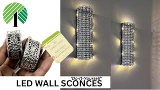 DOLLAR TREE LED WALL SCONCES || $1.25 Store DIYs That DON’T Look Cheap