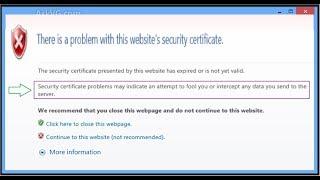 How To Remove Security Certificate Error Internet Explore/new/2018