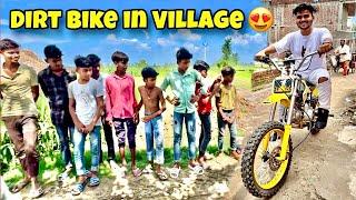 बच्चो की लगी भीड़ Dirt Bike Public reactions | 125cc Dirt Bike in Village