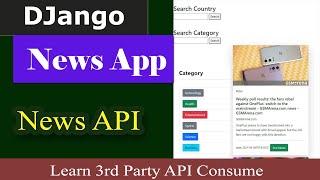 Consume 3rd Party API (News API) In Django and Build News App With Search Functionality Very Easily