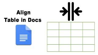 How to center a table in google docs document