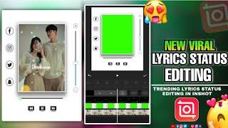 New Viral Lofi Lyrics Green Screen Status Video Editing in Inshot | Lofi Lyrics Status video Editing