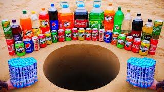 Fanta, Coca Cola, Sprite, Pepsi, Mirinda, Schweppes and Many Other Sodas vs Mentos Underground