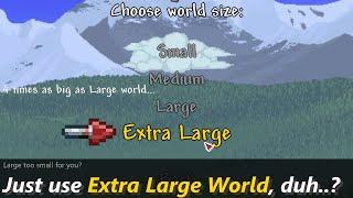 This Terraria world is really LARGE ─ Can you survive in the "Extra Large" world..?
