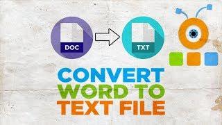 How to Convert Word to Text File