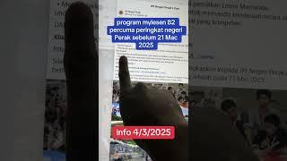 percuma mylesen B2 dibuka permohonan bagi warga Perak