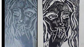 Lino printing ll Linocut visual art form ll#artshivi #trending #Trending#artshivi