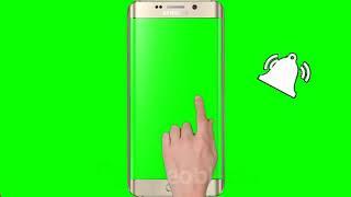 (No Copyright) Green Screen Hand, Mobile, Subscribe, Bell Intro