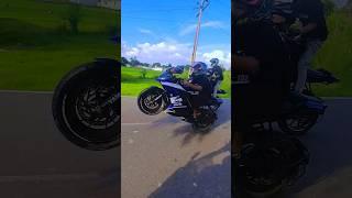 R15V3 Long Wheelie Stunt #r15lovers #shortvideo #automobile #zx10r #rider #rs200 #publicreaction