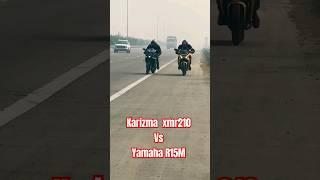 Karizma XMR 210 vs Yamaha R15M Drag Race 