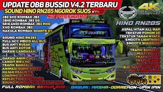 OBB BUSSID V4.2 TERBARU SOUND HINO RN285 NGOROK SUOS | GRAFIK HD4K - FULL ROMBAK HEDON | BUSSID