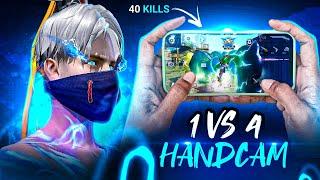 40 Kills? 1 Vs 4 Handcam IPhone 15 Pro Max | Free Fire |