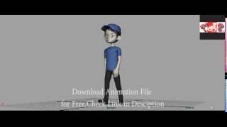 Boy Walk 01- Download Free 3D Maya Animation File