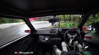 2017 Gunsai touge attack AE86 on board camera 群サイ 雨