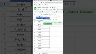 English to Hindi Translate in Excel #excel #exceltips #exceltutorial #msexcel #microsoftexcel
