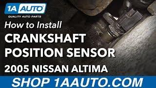 How to Replace Crankshaft Position Sensor 02-06 Nissan Altima L4 2.5L