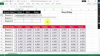 XLOOKUP for Horizontal & Vertical mapping in excel