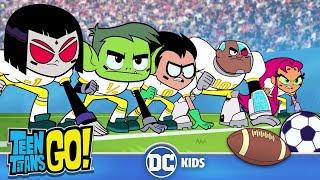 Soccer vs Football   | Teen Titans Go! | @dckids