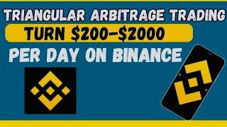 I made triangular arbitrage so easy on binance exchange, turn $200-$2k daily