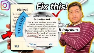 How to Fix Instagram action blocked √ Your account has been temporarily blocked, Fix in 10 Minute 