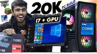 20,000/- Rs Super Intel i7 Gaming PC Build With GPU  - Best Gaming PC 2024 Complete Setup🪛