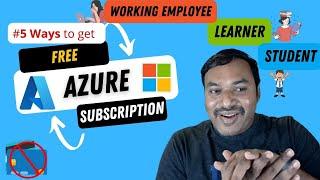 #5 Way to Create Free Azure Subscription | FREE Azure Credits | Azure Learn |Suthahar Jegatheesan