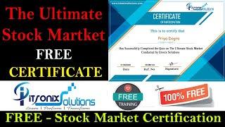The Ultimate Stock Market Free Certificate - ITRONIX SOLUTIONS - Stock Market Certification