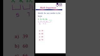 Identify the next no. in the sequence #9 #mathsequences #mathstricks #maths #cseguru #tipsandtricks