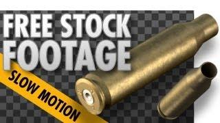 FREE Bullet Shell Stock Footage: slow motion rifle casing - looped