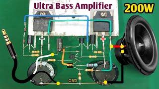 DIY Powerful Ultra Bass Audio Amplifier. Using B688 D718 Transistor. Heavy Bass Amplifier.