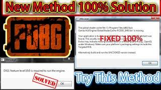 PUBG PC Lite - FIX ERROR DirectX 11 feature level 10.1& Global Shader Cache Error FIXED
