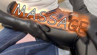 ASMR Full Relaxing Massage  | LEATHER LEGGINGS | LEGS