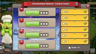 Earn 3 Star in Controllable Heroes: Cookie Chaos! || Level 15 || Clash of Clans ||