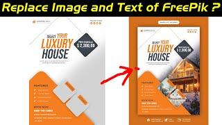 Edit Freepik Template in Photoshop, Replace Text and Images