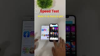 Redmi note 4 vs Redmi note 6 pro Speed Test #shorts