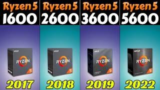 R5 1600 vs R5 2600 vs R5 3600 vs R5 5600 | How Much Performance improvement?