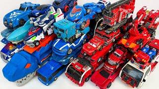 100+ Blue & Red Color Transformers Tobot Carbot Robot Toy - Optimus Prime, Dinosaur, Beasts Cartoon