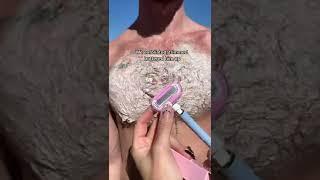 SHAVING MY BF'S CHEST | SHAVING HACKS #shorts