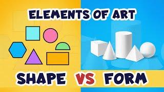 Elements of Art: Shape vs Form || Different between shape and form || Fundamental of Drawing