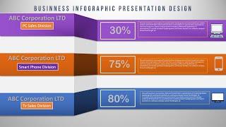 Business infographic presentation design in Microsoft PowerPoint