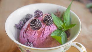 Homemade Black Raspberry Ice Cream