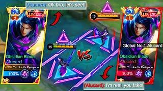 YUZUKE vs TOP 1 GLOBAL ALUCARD FAKE YUZUKE | HE SAID IF I LOSE = STEAL YT (my last upload?)