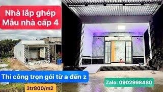 Thi công nhà lắp ghép tại Tiền Giang, trọn gói 3tr800/m2, liên hệ zalo 0902998480.