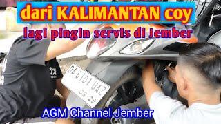 dari KALIMANTAN COY Cuman pengen service MOTOR di Agm channel jember