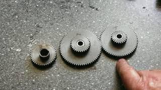 WARCO LATHE Gear train set up for screwcutting