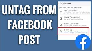 How To Untag Yourself From Facebook Posts In 2022