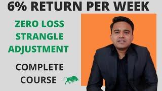 BEST STRANGLE ADJUSTMENT || COMPLETE COURSE || ZERO LOSS STRATEGY