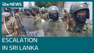 Sri Lankan military authorised to shoot curfew-breakers on sight amid protests | ITV News